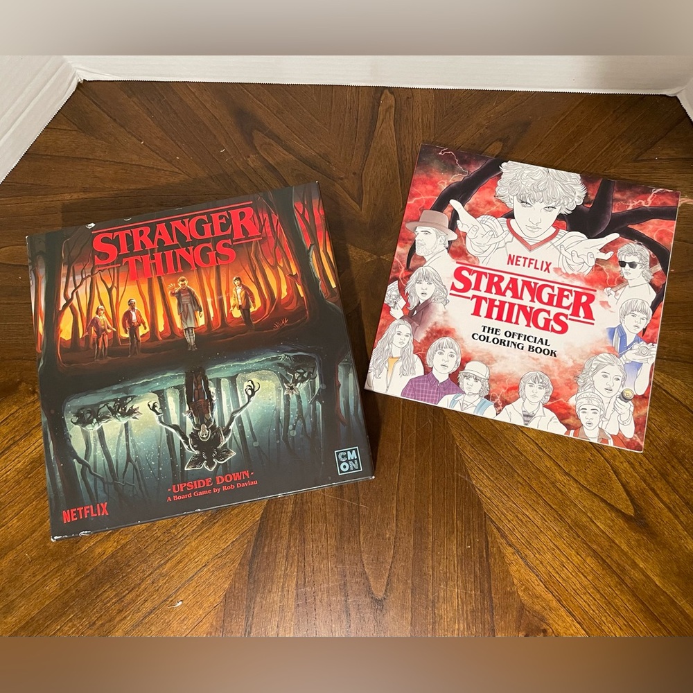 Stranger Things Upside Down Board Game and Coloring Book Set